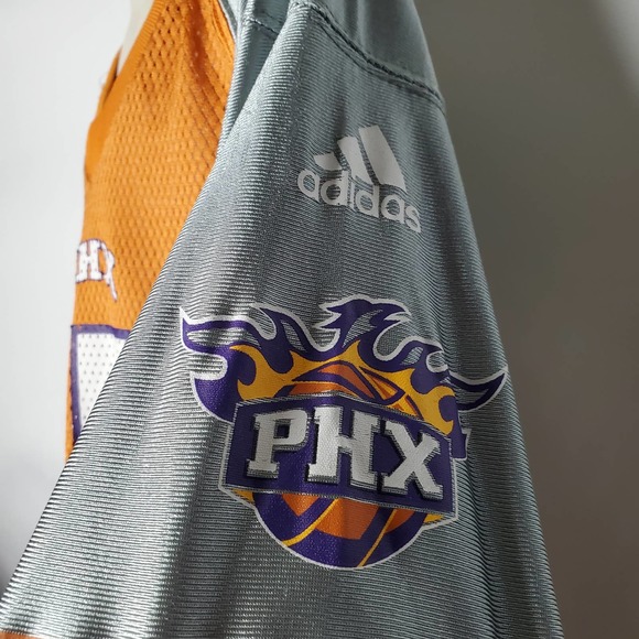 Adidas NBA Phoenix Suns Jersey Youth 10-12 Medium Steve Nash 13 Orange Grey - Picture 5 of 7